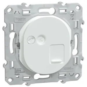 Prise RJ45 grade 3 cat 6 STP réseaux VDI Schneider Ovalis blanc pas cher