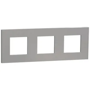 Plaque de finition 3 postes Schneider Unica Déco Essentielle NU600630 ... pas cher