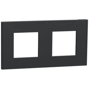 Plaque de finition 2 postes Schneider Unica Déco Essentielle NU600454 ... pas cher