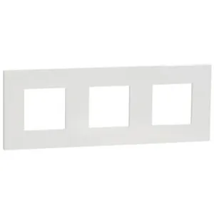 Plaque de finition 3 postes Schneider Unica Déco Essentielle NU600618 ... pas cher
