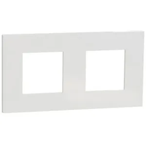 Plaque de finition 2 postes Schneider Unica Déco Essentielle NU600418 ... pas cher