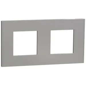 Plaque de finition 2 postes Schneider Unica Déco Essentielle NU600430 ... pas cher