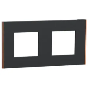 Plaque de finition 2 postes Schneider Unica Déco Subtile NU600441 colo... pas cher