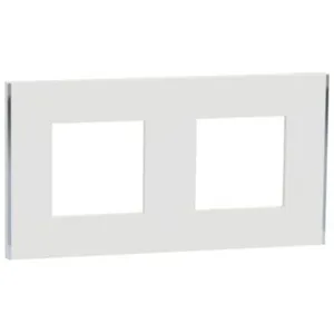 Plaque de finition 2 postes Schneider Unica Déco Subtile NU600440 colo... pas cher