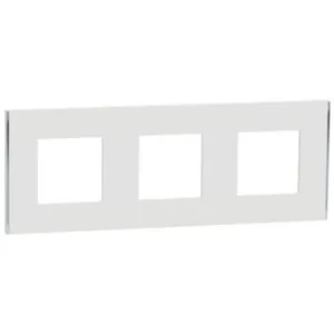 Plaque de finition 3 postes Schneider Unica Déco Subtile NU600640 colo... pas cher