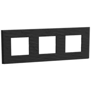 Plaque de finition 3 postes Schneider Unica Déco Signature NU600677 co... pas cher
