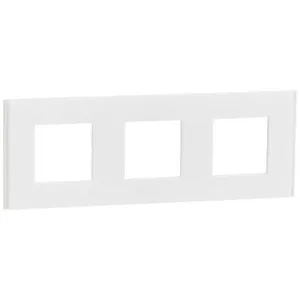 Schneider Unica Déco Signature - Plaque de finition - Blanc neige - 3P... pas cher