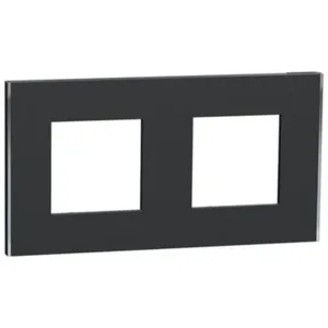 Plaque de finition 2 postes Schneider Unica Déco Subtile NU600443 colo... pas cher