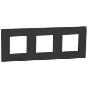 Plaque de finition 3 postes Schneider Unica Déco Subtile NU600643 colo... pas cher