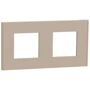 Plaque de finition 2 postes Schneider Unica Déco Essentielle NU600426 ... pas cher