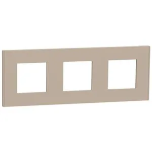 Plaque de finition 3 postes Schneider Unica Déco Essentielle NU600626 ... pas cher