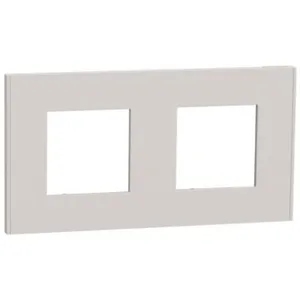 Plaque de finition 2 postes Schneider Unica Déco Essentielle NU600424 ... pas cher