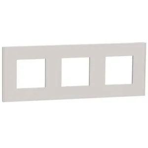 Plaque de finition 3 postes Schneider Unica Déco Essentielle NU600624 ... pas cher