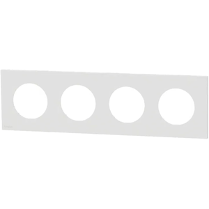 Plaque de finition quadruple Blanc craie Schneider Odace S920708 pas cher