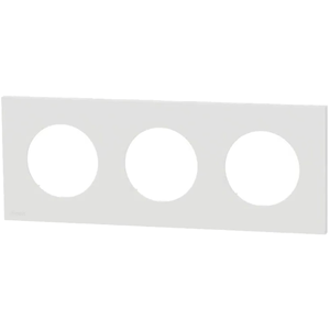 Plaque de finition triple Blanc craie Schneider Odace S920706 pas cher