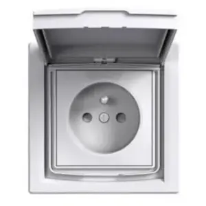 Comparateur de prix : Prise 2P+T étanche avec clapet de Protection IP44 Asfora - Schneider
