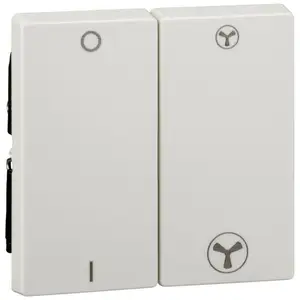 Schneider M-Plan Blanc, enjoliveur interrupteur VMC avec position arrêt (MTN3401-0319) pas cher