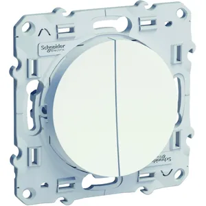 Comparateur de prix : Interrupteur double va-et-vient Schneider Odace Blanc