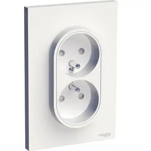 Schneider Double prise de courant SCHNEIDER ELECTRIC Odace blanc