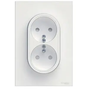 Comparateur de prix : - Ovalis - Prise de courant 2P, 16 A, connexion automatique - Blanc