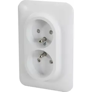 Comparateur de prix : Schneider SC5S262089 Double prise de courant avec terre Ovalis complet 230 V