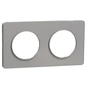 Schneider SC5S53C804 Plaque 2 postes aluminium Odace Touch pas cher