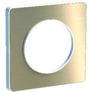 Plaque 1 poste Schneider electric Odace Bronze pas cher