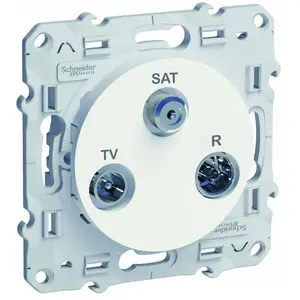 Schneider Prise TV / SAT / FM Odace blanc pas cher