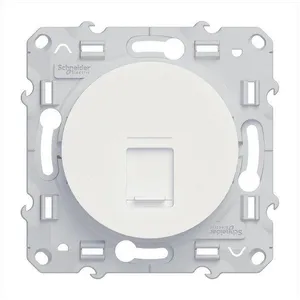 Prise RJ45 Schneider grade 3 catégorie 6 STP odace blanc pas cher