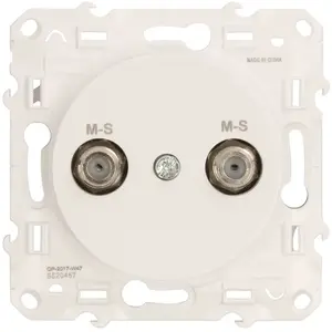 Schneider - Odace, prise multiservice Blanc, à vis - S520457 pas cher