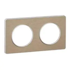 Comparateur de prix : Plaque Schneider Odace Touch Bronze Brossé 2Postes