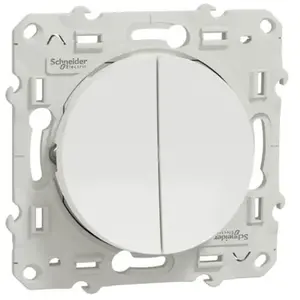 Comparateur de prix : Interrupteur double va-et-vient - Odace - Schneider - 10A - Blanc