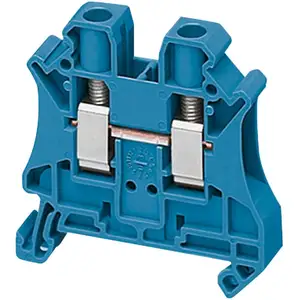 Schneider Electric - Borne à vis passant 2 points 6mm² bleu schneider NSYTRV62BL pas cher