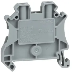Borne à vis passant 2 points 4mm² gris Schneider NSYTRV42 pas cher
