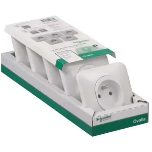 Prise de courant 2P a puits dooxie 16A finition blanc - 600334 - LE