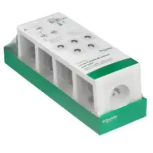 Comparateur de prix : Prise avec terre complète Schneider Asfora blanc, lot de 5