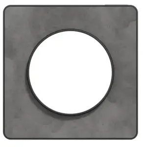 Plaque de finition 1 poste Schneider Odace Touch S54C802V coloris ardoise avec liseré anthracite l.85 x P.10 x H.85 mm pas cher