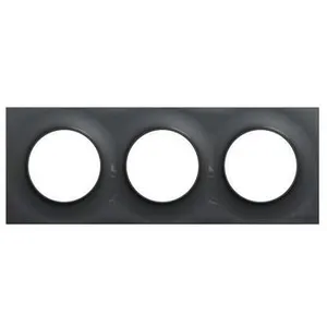 Comparateur de prix : Schneider Odace Styl -  plaque anthracite - 3 postes horiz.-vert. entraxe 71mm