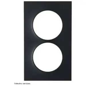plaque Schneider odace styl - 2 postes - anthracite - entraxe 57 mm pas cher