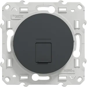Comparateur de prix : Schneider Odace, prise RJ45 Anthracite, grade 3 (multimédia) cat. 6 STP, à vis
