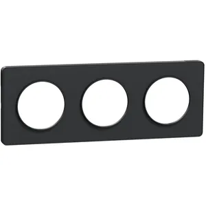 Comparateur de prix : Schneider Odace Touch - plaque anthracite - 3 postes - horiz. ou vert. - entraxe