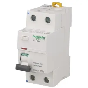Schneider A9r41263 à Courant résiduel Disjoncteur Iid 2P 63 A 30 mA AC, Blanc pas cher