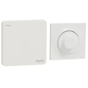 Kit Variateur de lumière connecté + passerelle 1 poste Wiser Odace Blanc Schneider