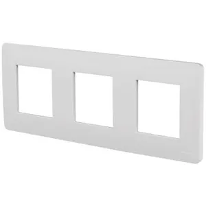Plaque de finition 3 postes Schneider Unica Studio NU200618F ... pas cher