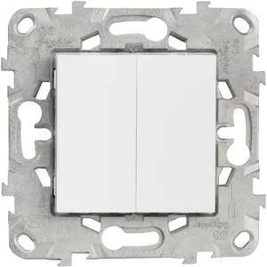 Comparateur de prix : Schneider - Double interrupteur va-et-vient 10A connexion rapide blanc Unica