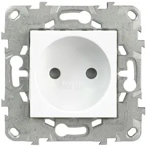 Comparateur de prix : Schneider Electric - Prise simple 2P bornes à vis 16A blanc Unica
