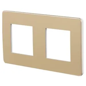 Plaque de finition 2 postes Schneider Unica Studio Métal NU28... pas cher