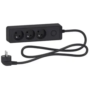 Comparateur de prix : Schneider Multiprise 3 prises 2P+T - Cordon 1,5 mètres - Anthracite