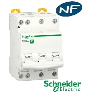 Disjoncteur modulaire 3P+N 25A courbe C peignable SCHNEIDER R9PFC725 pas cher