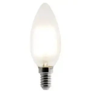 Comparateur de prix : ELEXITY - Ampoule Déco filament LED dépoli Flamme 4W E14 400lm 2700K (blanc chaud)